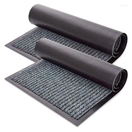 Alfombras PVC Puerta de doble raya Estera antideslizante El Fondo de la alfombra 50X80 cm