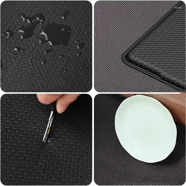 Alfombras PVC Lavable Cocina Mat Gris Alfombra antideslizante Impermeable A prueba de aceite Alfombra larga para piso Balcón Lavadero Entrada Felpudo