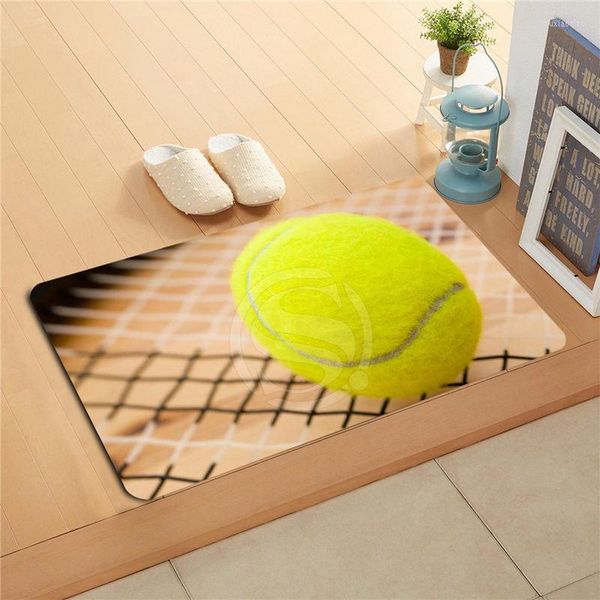 Tapis # q296w personnalisé balle de Tennis Sport paillasson décor à la maison tapis de porte sol tapis de bain coussin de pied U-296wt-718u