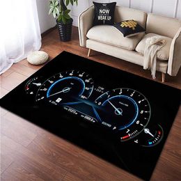 Tapijten Racing Dashboard Koel Patroon Decoratief Vierkant Tapijt Modern Huis Woonkamer Vloer Mat Slaapkamer Tapijt Art Poster Mat Fans Gift R230717