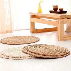 Tapijten rattan stro tapijt Japanese stijl mat handgemaakt ronde raam thuis decoratie meditatie
