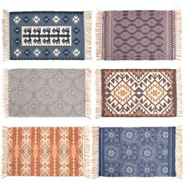 Tapis RAYUAN Style nordique tissé coton tapis tapis chevet Tatami sol anti-poussière anti-dérapant paillassons 60x90CM 60x130CM