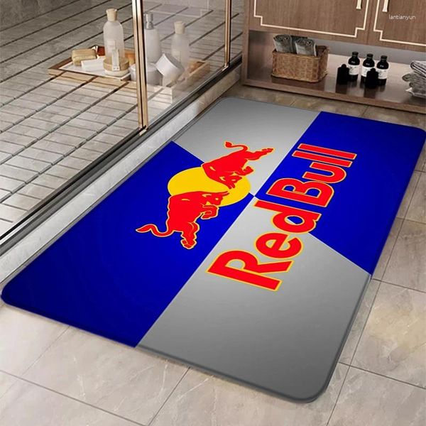 Carpets Red B-Bull Foot Mat de bain Mattes de bain mignons tapis de tapis de cuisine de cuisine de la cuisine