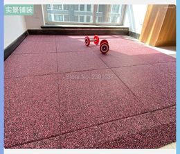 Alfombras Mats de goma de gimnasio de empalme de color rojo 12 piezas 50x50x2cm Hogar/garaje comercial Terry de servicio extra grueso Tile de pisos