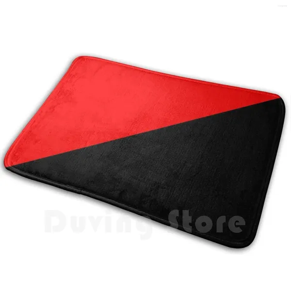 Carpets Red N Black Flag tapis tapis tapis coussin doux anarchiste communiste anarcho communisme syndicalisme syndicaliste