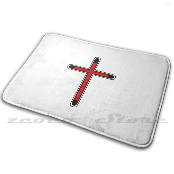 Tapis rouges blanc noir tapis de tapis croisé