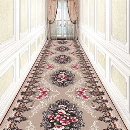 Tapijten reese traditionele elegante bloemen lobby lange gebied tapijten trap home decor corridor gangpad feest bruiloft anti slipcarpets