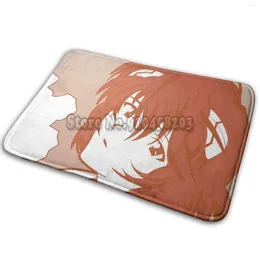 Carpets Rei Ayanami Black Floor Mat décor de décoration de porte pour la chambre à coucher des tapis de bain antidérapante