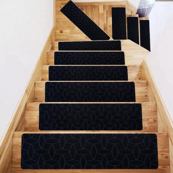 Tapis réutilisables pratiques maçonnerie modèle gaufrage escalier tapis de sol étape silencieuse fournitures de maison exquises