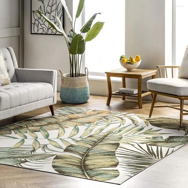 Tapis tapis de chambre Olive pour salon tapis de sol chambres lavable en Machine feuilles naturelles tapis décor maison