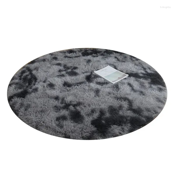 Tapis rond tapis chambre couverture de chevet dressing tabouret panier suspendu cheveux longs chaise d'ordinateur tapis de sol noir