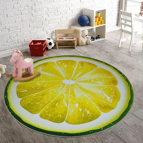 Carpets Round Fruit Carpet Floor Cushions La maison jaune