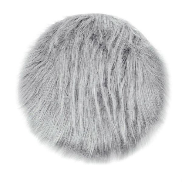 Tapis rond doux fausse peau de mouton fourrure tapis pour chambre à coucher salon Shaggy P tapis blanc maison tapis de sol chevet livraison directe Gar Dhaoi