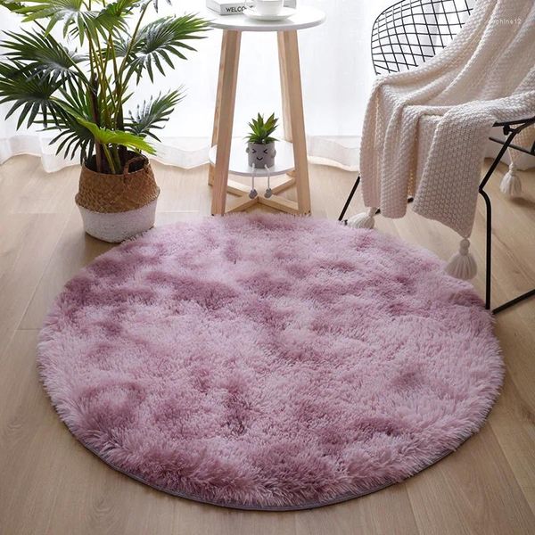 Carpets Round Taked Tapis Tapis Salon Salon Table basse Tableau de planche