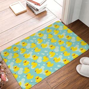 Tapijten Rubberen Duck Bad Mat Baby Shower Yellow Bathtime Doormat Flanel Tapijt Outdoor Tapijt Home Decoratie