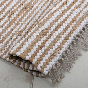 Tapis tapis coton naturel 2x3 pieds tissé à la main zone tapis de sol tapis Yoga tapis pour chambre