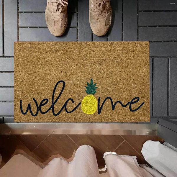 Tapis tapis pour le salon 8x10 sous 100 jet général rustique coloré d'été ananas de bienvenue signe drôle de porte de porte paillasson mignon