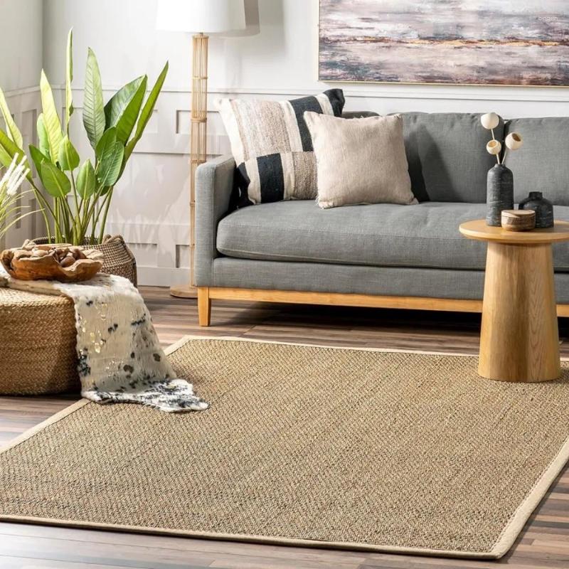 Carpets Rugs Living Room Decor Farmhouse Seagrass Area Rug For Floor Carpet Rooms Home Decorations