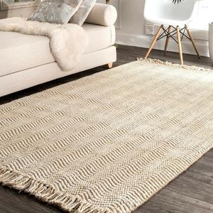 Alfombras alfombras y algodón y algodón ondulada alfombra alfombra hecha a mano Mat bohemia Home Decoración de vidas modernas 120x180 alfombra