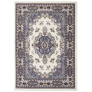 Tapis Sakarya tapis traditionnel médaillon bleu ivoire 78 230825