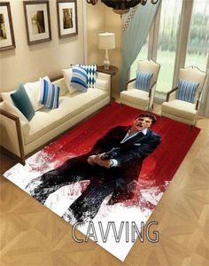 Tapijten Scarface 3D -print zachte flanellen tapijten antislip grote tapijt tapijt woning decoratie voor woonkamer slaapkamer2978037