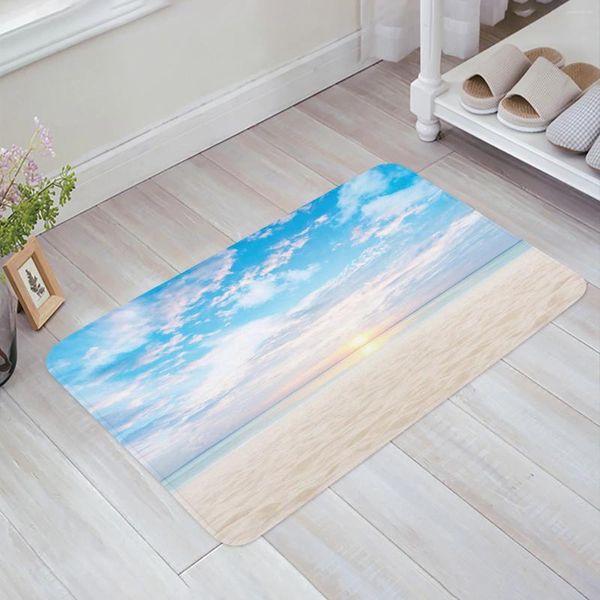 Tapis Mer Plage Vue Chambre Tapis De Sol Maison Entrée Paillasson Cuisine Salle De Bain Porte Décoration Tapis Salon Tapis De Pied Antidérapant