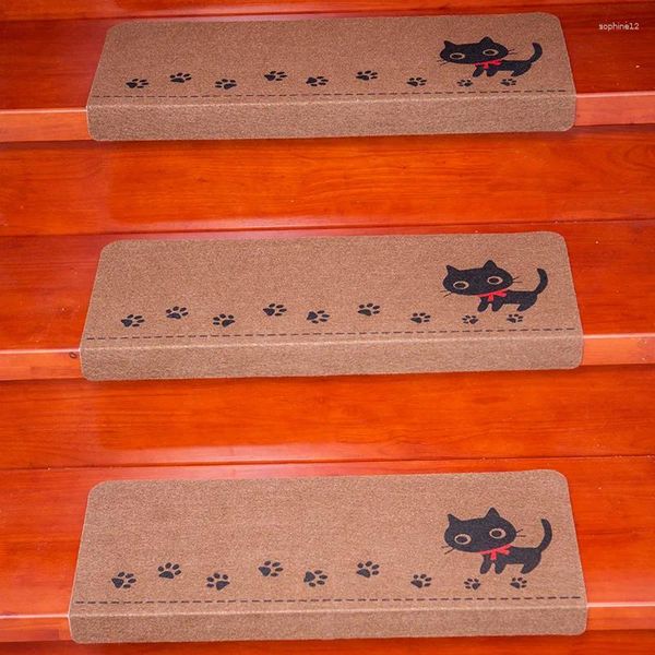 Carpets Self Adhesive Stairs Tapis ensemble pour enfants Stair Stepping Mat Runner Rapier Sécurité DIY COUPE 2 PCS 3 5PCS