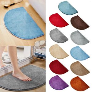 Tapis semi-circulaire à séchage rapide, doux et absorbant, antidérapant, en mousse à mémoire de forme, pour toilettes et salle de bains, # t2g