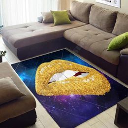 Tapis Sexy Lip 3D partout imprimé tapis chambre tapis sol anti-dérapant grand tapis décoration de la maison 06
