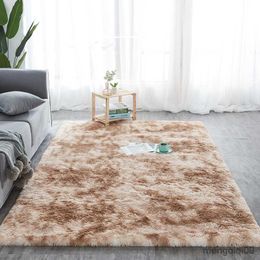 Tapis Shaggy Tapis Tie-dye Tapis Imprimé Alfombra Plush Floor Fluffy Mats Chambre Fausse Fourrure Tapis Salon Tapis Grands Tapis R230720