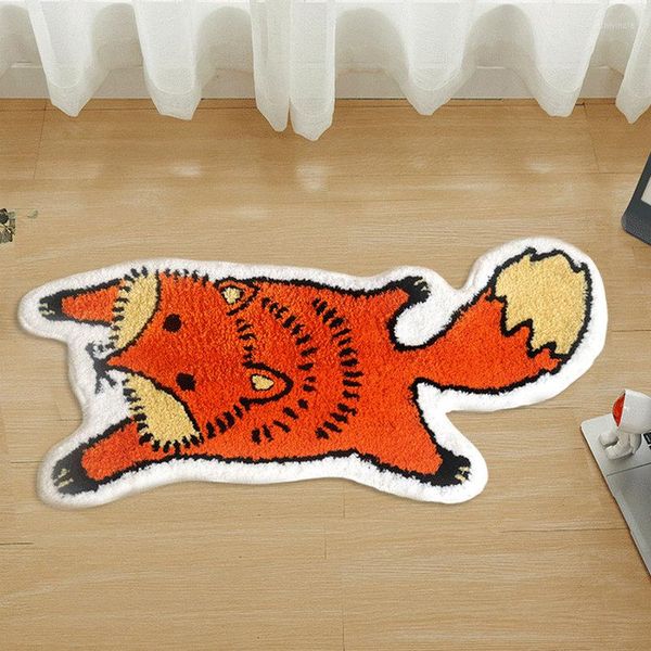 Tapis forme tufté tapis doux en peluche moelleux tapis enfants chambre décor chevet tapis de sol mignon Animal salle de bain paillasson