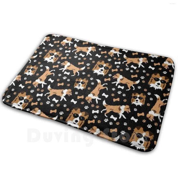 Carpets Shetland Sheepdog Sheltie Pattern miniature Collie Dog Race in Soft Soft Slip Mat tapis 40 Coussin de tapis