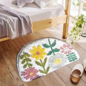 Tapis douche et salle de bain chambre de fleur de fleur tapis tapis de tapis