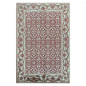 Carpets Silk Carpet Red Floral Modern Design For Living Room All Hand Notted Raping Taille 4'X6 '