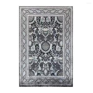 Tapis en soie tapis noir design turc des tapis faits à la main