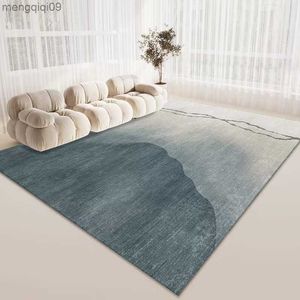 Alfombras Sala de estar simple y abstracta Alfombra Ligera Estilo de lujo Dormitorio Alfombra gris Mesa de té Sofá lleno de alfombras de área grande Alfombra R230731