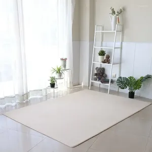 Carpets Simple Coral Living Room Table basse Velvet Carpet Sofa Mat de sol Homeside Plein de matelas blanc