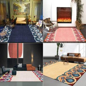 Tapijten eenvoudig Europees bloem frame blauw roze geel groen kasjmier woonkamer slaapkamer bed tapijt vloer matcarpets