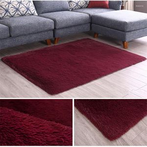 Alfombras Simple moderno alfombra de lana de seda engrosamiento sala de estar cojín mesa de centro dormitorio manta de noche sofá alfombra de Yoga