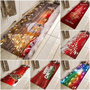 Tapijten Sisher Christmas Mat Long Floor Tapijt voor Woonkamer Gedrukt Deurmat Decor Keuken Badkamer Antislip Tapijt Polyester Carpet1