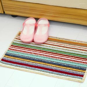 Carpets Small Color Strip Floor Mat Porte créative 2024 Cuisine et salle de bain Anti-Skid