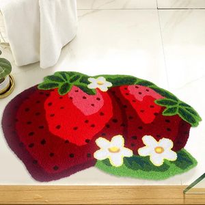 Tapis petit tapis pour la décoration de la maison tapis d'art chambre d'enfant fraise