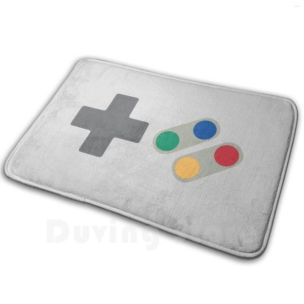 Tapis Snes Boutons Tapis Tapis Tapis Antidérapant Tapis de Sol Chambre Contrôleur Couleurs Rgb Joystick Joypad Gamer Gaming