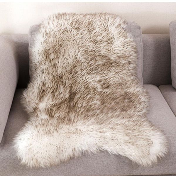 Alfombras alfombras suaves sillón de oveja almohadilla de asiento de oveja falsa piel piel lisa alfombras de área esponjosa lavable para casas washableCarpets