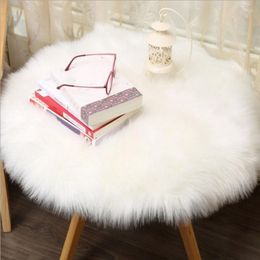 Tapis doux en peau de mouton tapis couverture de chaise laine artificielle chaud poilu tapis chambre tapis siège coussin peau 5076