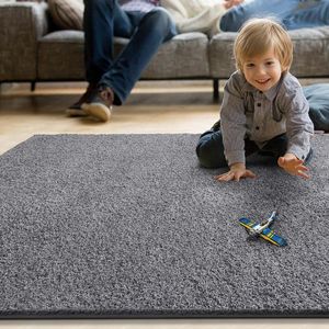 Tapis couleur unie moderne chambre tapis salon décoration grande taille noir gris tapis pour adolescent tapis
