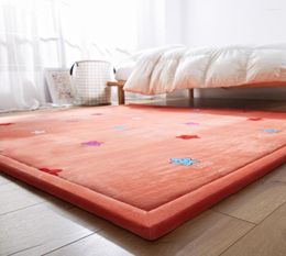 Tapis Tapis de couleur unie et tapis pour la maison salon super doux anti-dérapant zone 5 couleurs rectangle forme bébé canapé pad