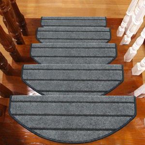 Tapijten vaste kleur trap stap mat vrije lijm zelfklevend huishouden houten marmeren niet-slip spiraal