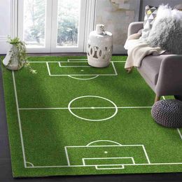 Carpets Sports Grass Soccer Field Tappet pour le salon DÉCOR HOME DÉCOR SOFFA TABLE ANSEAGE CHAUS CHANDRENS Player le tapis de sol sans glissement décor