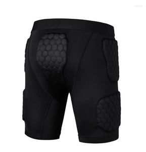 Tapis Sports Shorts de protection rembourrés Anti BuPadded Guard avec des blocs en forme de nid d'abeille Pantalons courts d'entraînement respectueux de la peau pour